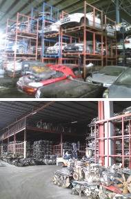 中古パーツの輸出イメージ　買取りした廃車は中古パーツとしてマレーシアに輸出されます。03